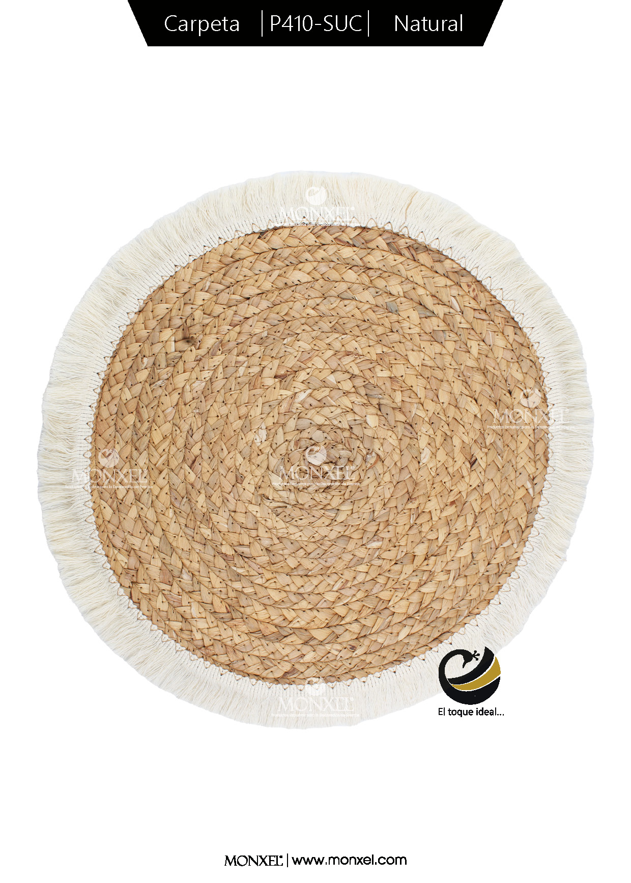 Carpeta (Plato Base) P410-SUC Natural 38 cm. (Jacinto de Agua)