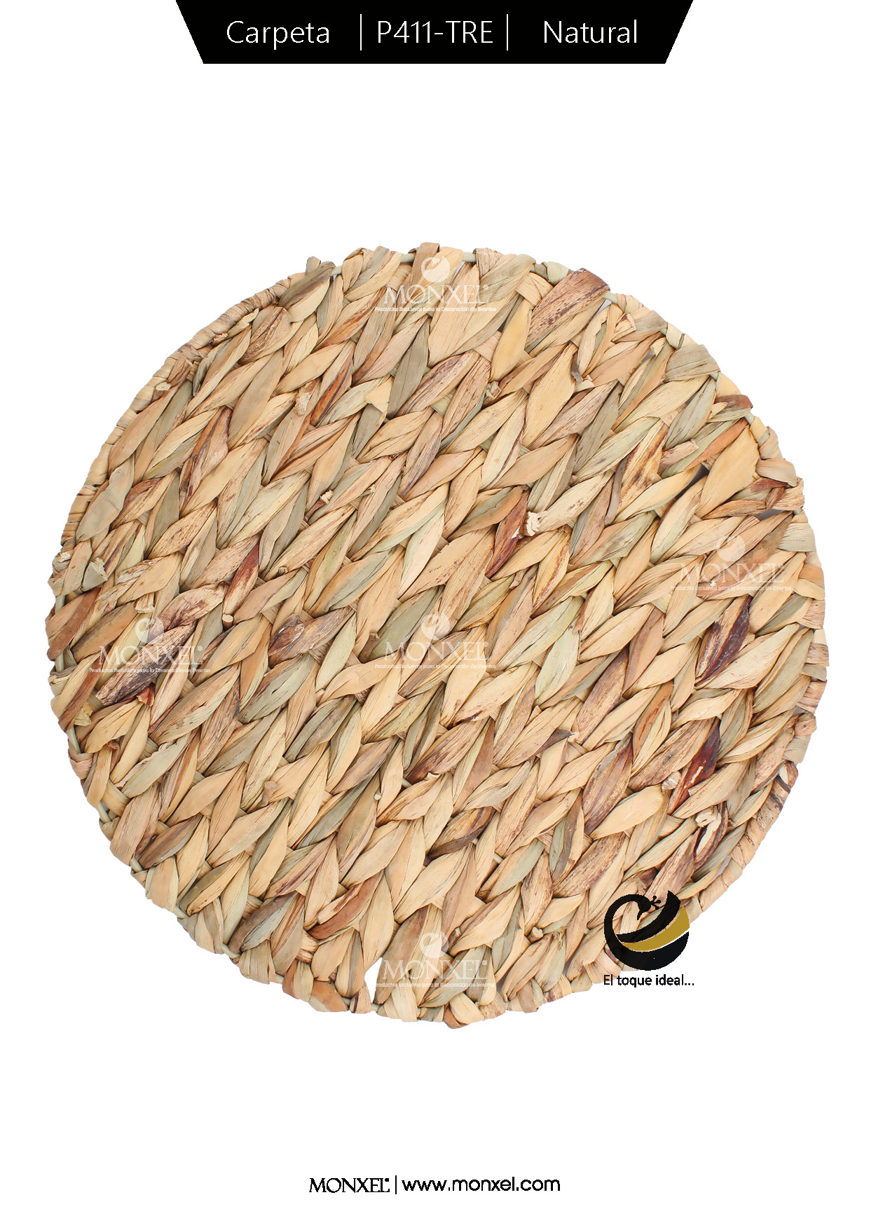 Carpeta (Plato Base) P411-TRE Natural 35 cm. (Jacinto de Agua)