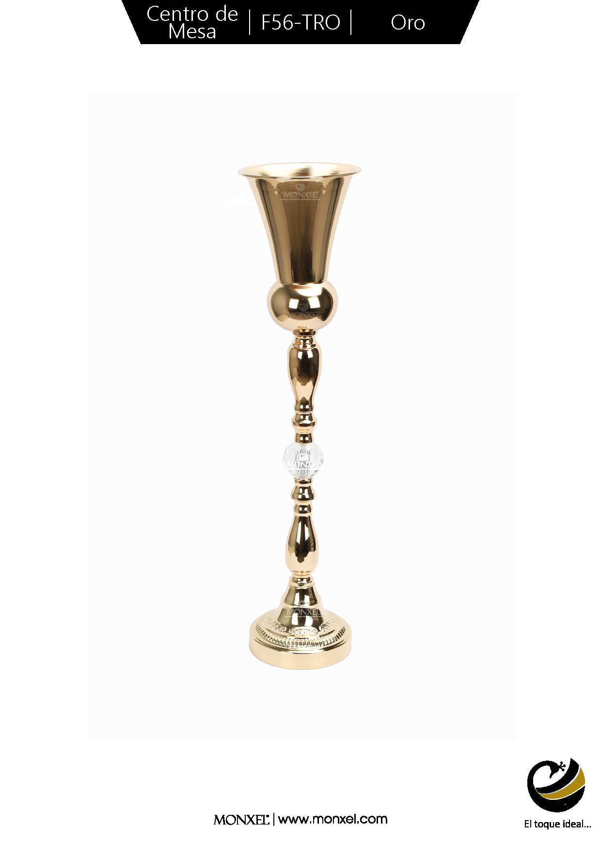 Centro de Mesa F56-TRO Oro (Acero Inoxidable)