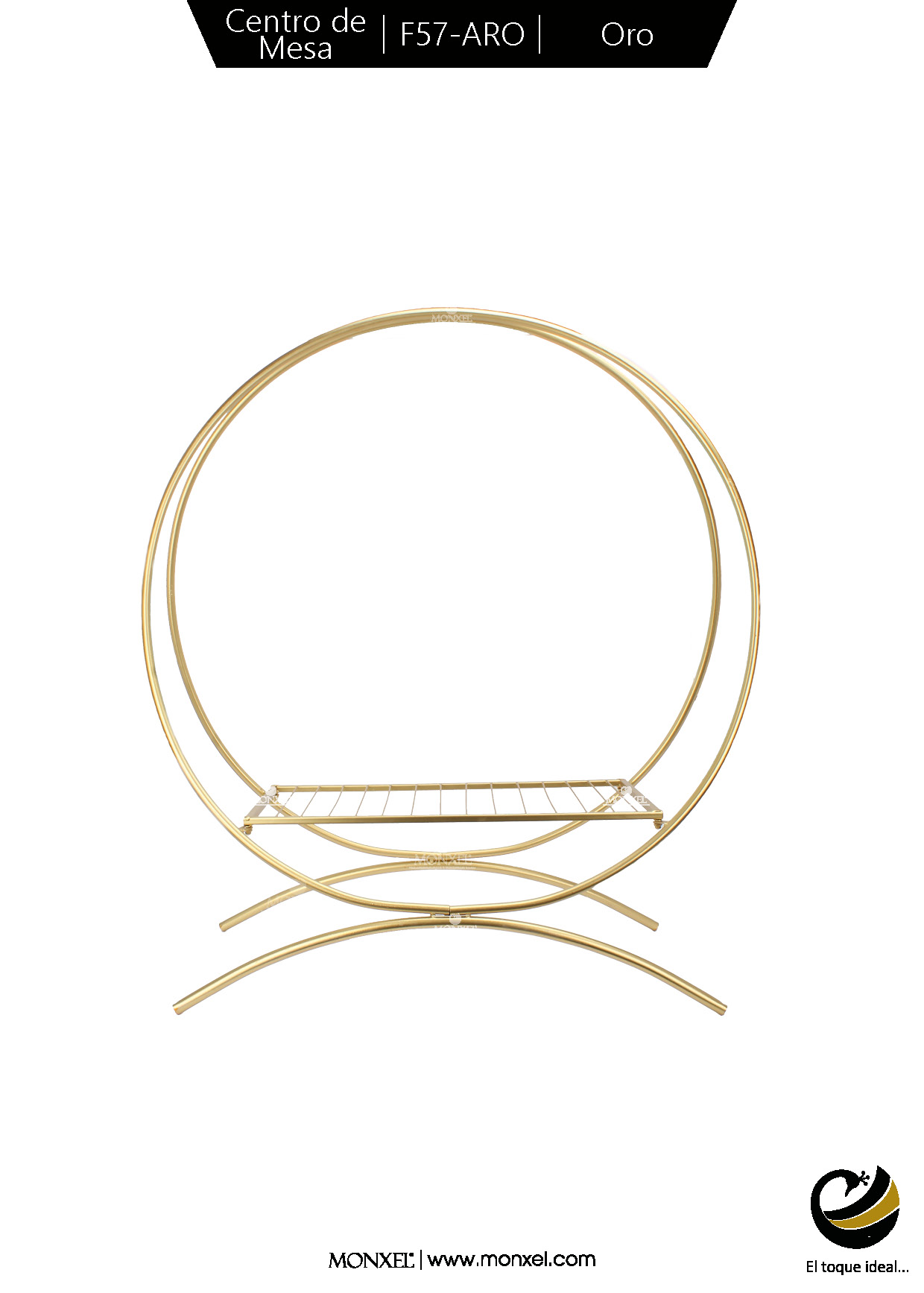Centro de Mesa F57-ARO Oro (Acero Inoxidable)