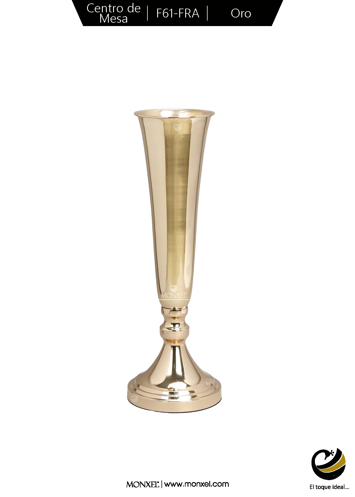 Centro de Mesa F61-FRA Oro (Acero Inoxidable)