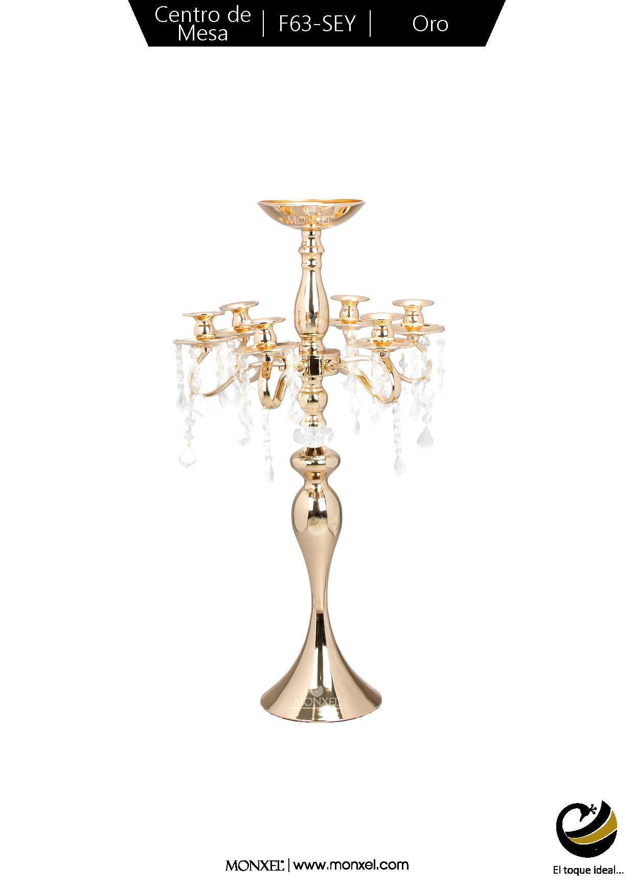 Centro de Mesa F63-SEY Oro (Acero Inoxidable)