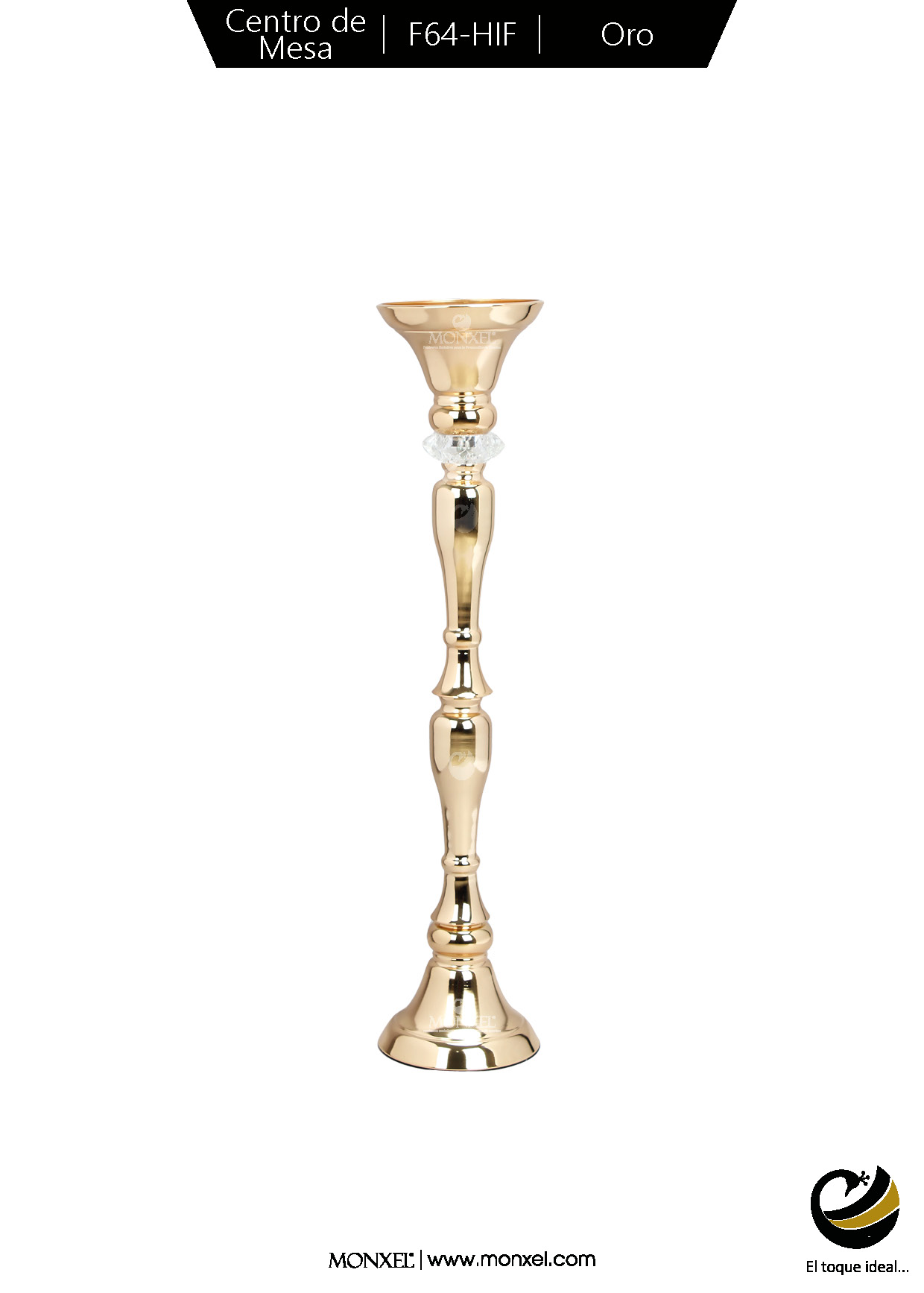 Centro de Mesa F64-HIF Oro (Acero Inoxidable)