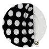Funda Plato Base P155-POL Negro/Blanco 40 cm. (Textil)