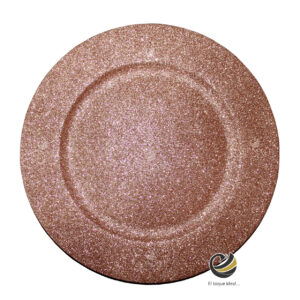 Plato Base P271-LEN Rosa Oro 33 cm. (Polipropileno)