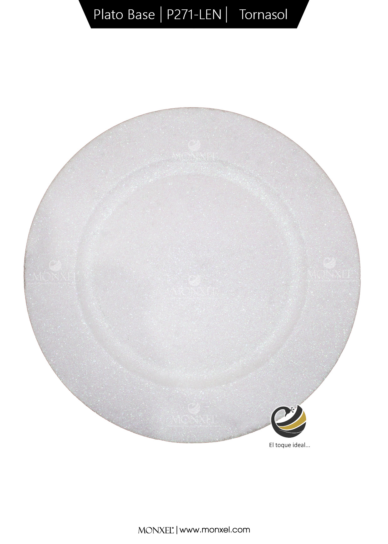 Plato Base P271-LEN Tornasol 33 cm. (Polipropileno)