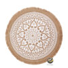 Carpeta (Plato Base) P363-FOD Champagne/Blanco 37 cm. (Lino/Yute)