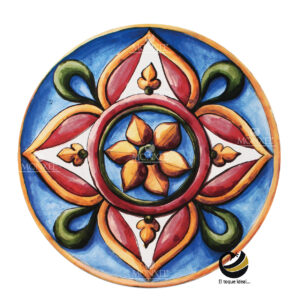 Plato Base P121-CAI Azul Rojo 33 cm. (Polipropileno)