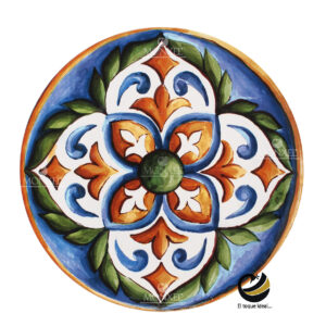 Plato Base P121-CAI Azul Verde 33 cm. (Polipropileno)