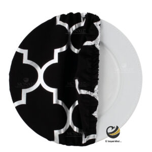 Funda Plato Base P149-GAT Negro/Plata 40 cm. (Textil)