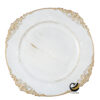 Plato Base P226-LUO Blanco/Oro Vintage 33 cm. (Polipropileno)