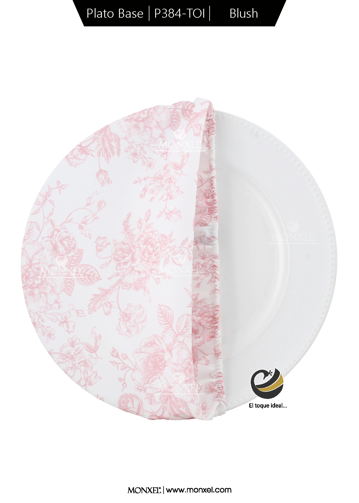 Funda Plato Base P384-TOI Blush 40 cm. (Textil)