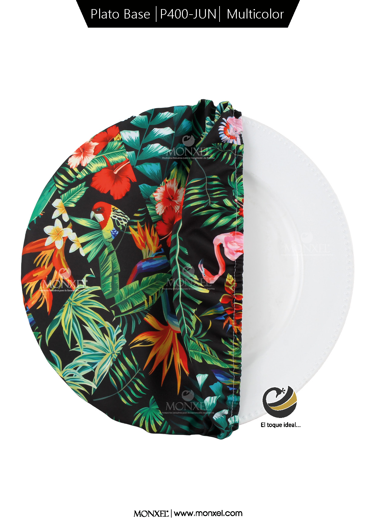 Funda Plato Base P400-JUN Multicolor 40 cm. (Textil)