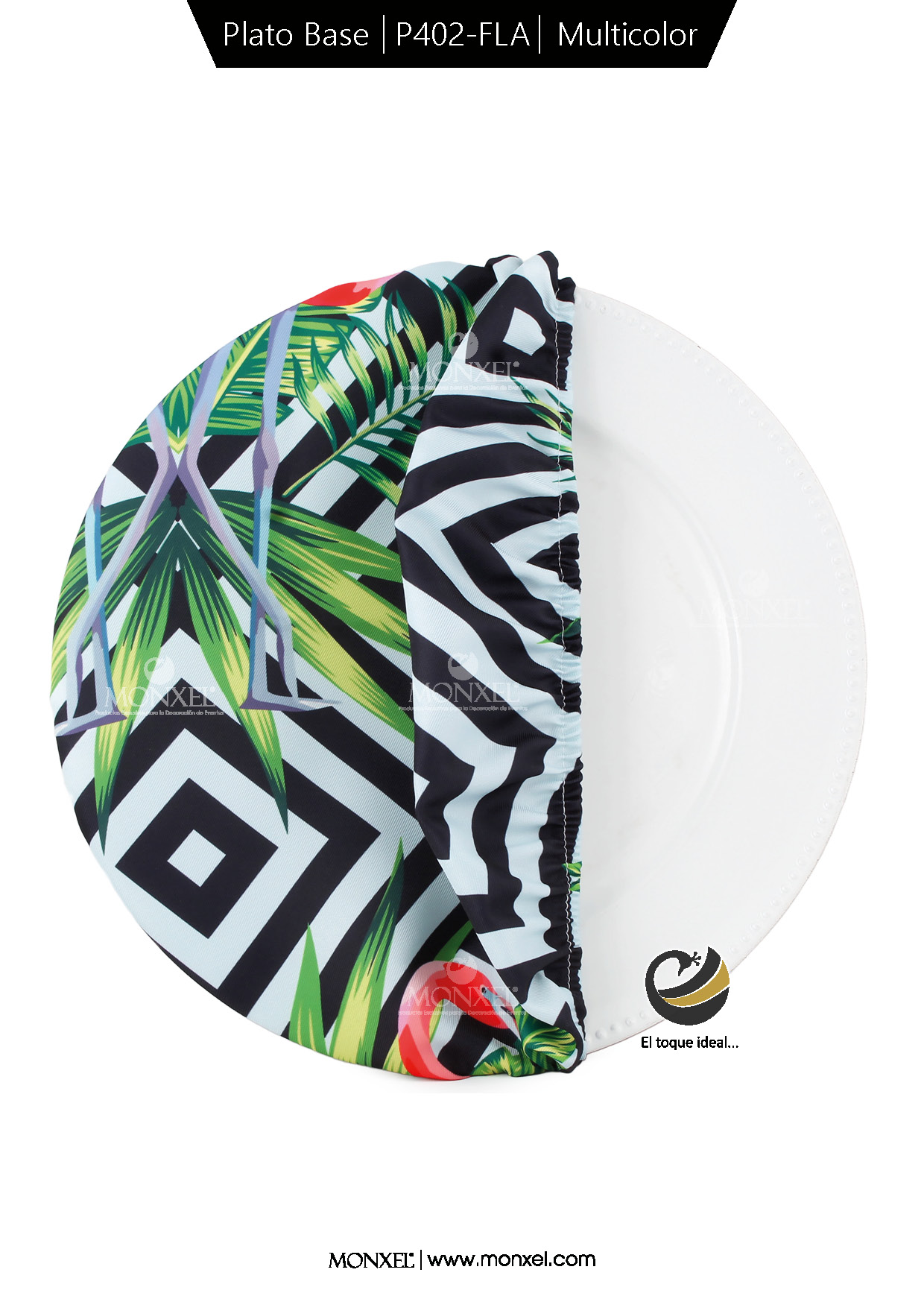 Funda Plato Base P402-FLA Multicolor 40 cm. (Textil)