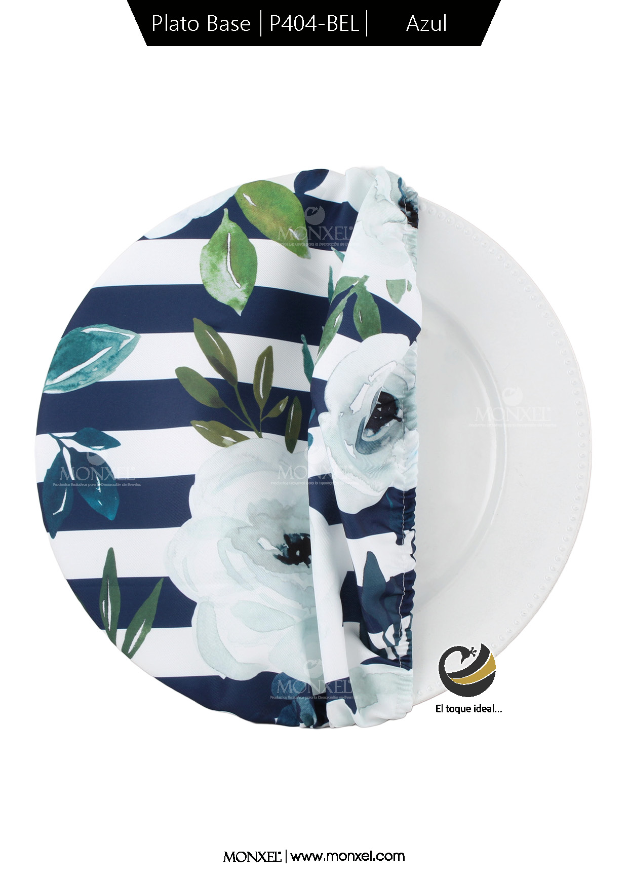 Funda Plato Base P404-BEL Azul 40 cm. (Textil)
