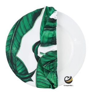 Funda Plato Base P406-BEV Blanco/Verde 40 cm. (Textil)