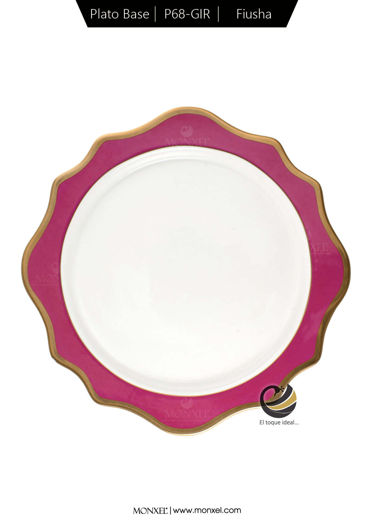 Plato Base P68-GIR Fiusha 34 cm. (Porcelana)