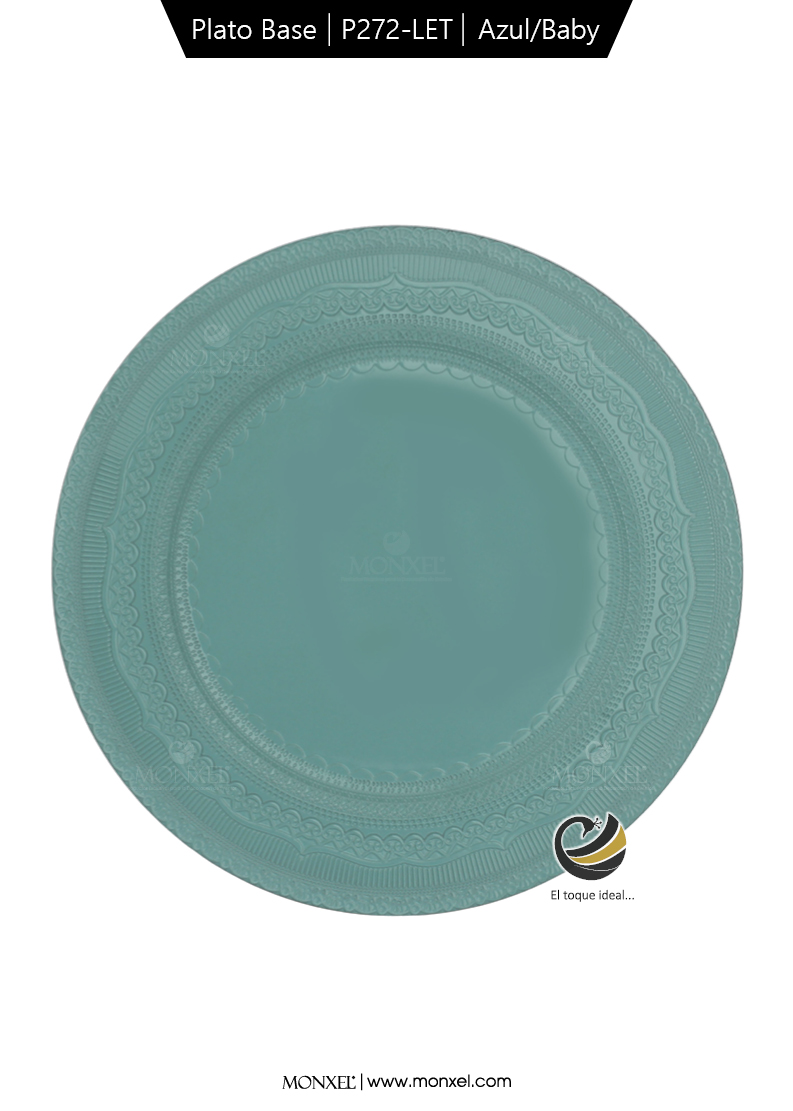 Plato Base P272-LET Azul Baby 33 cm. (Polipropileno)