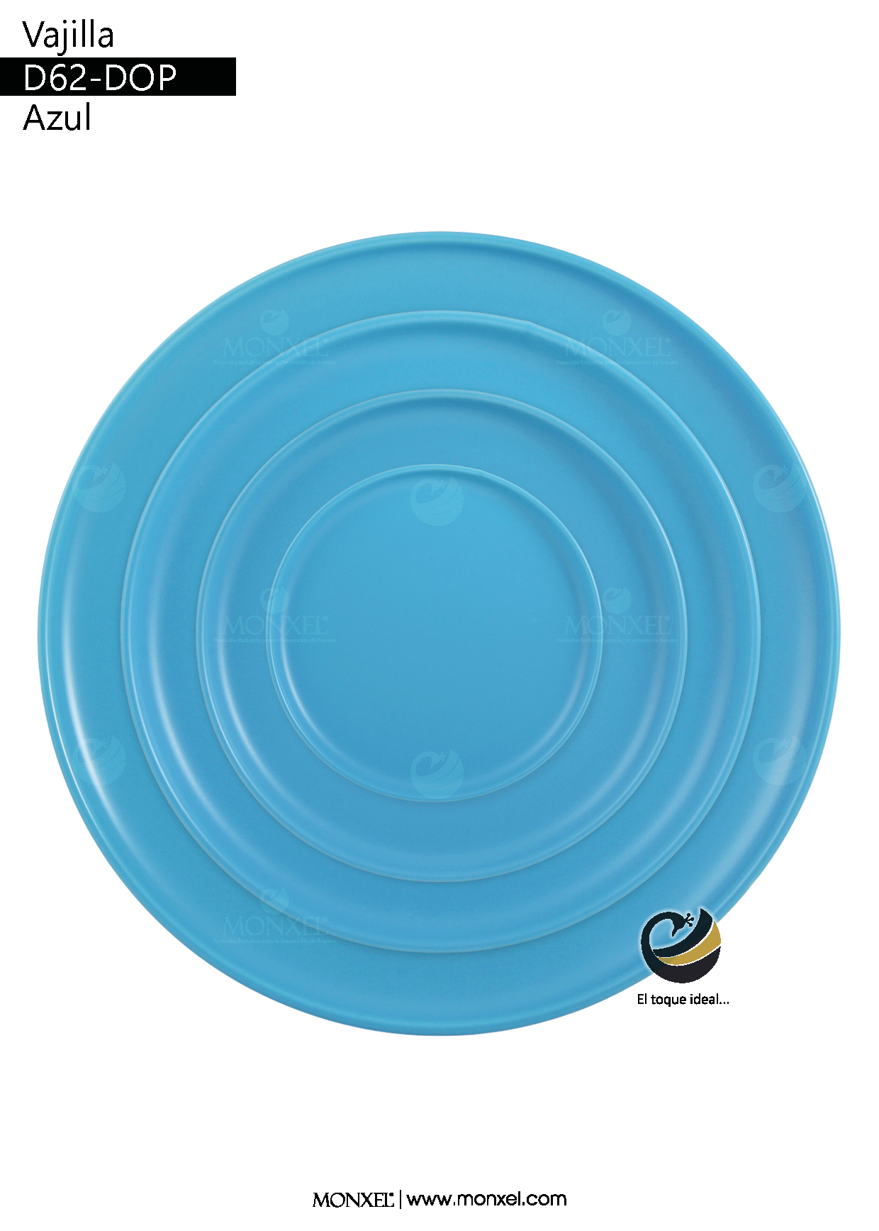 Vajilla D62-DOP Azul (Porcelana)