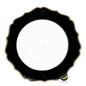 Plato Base P289-FLO Bco/Negro 32 cm. (Polipropileno)
