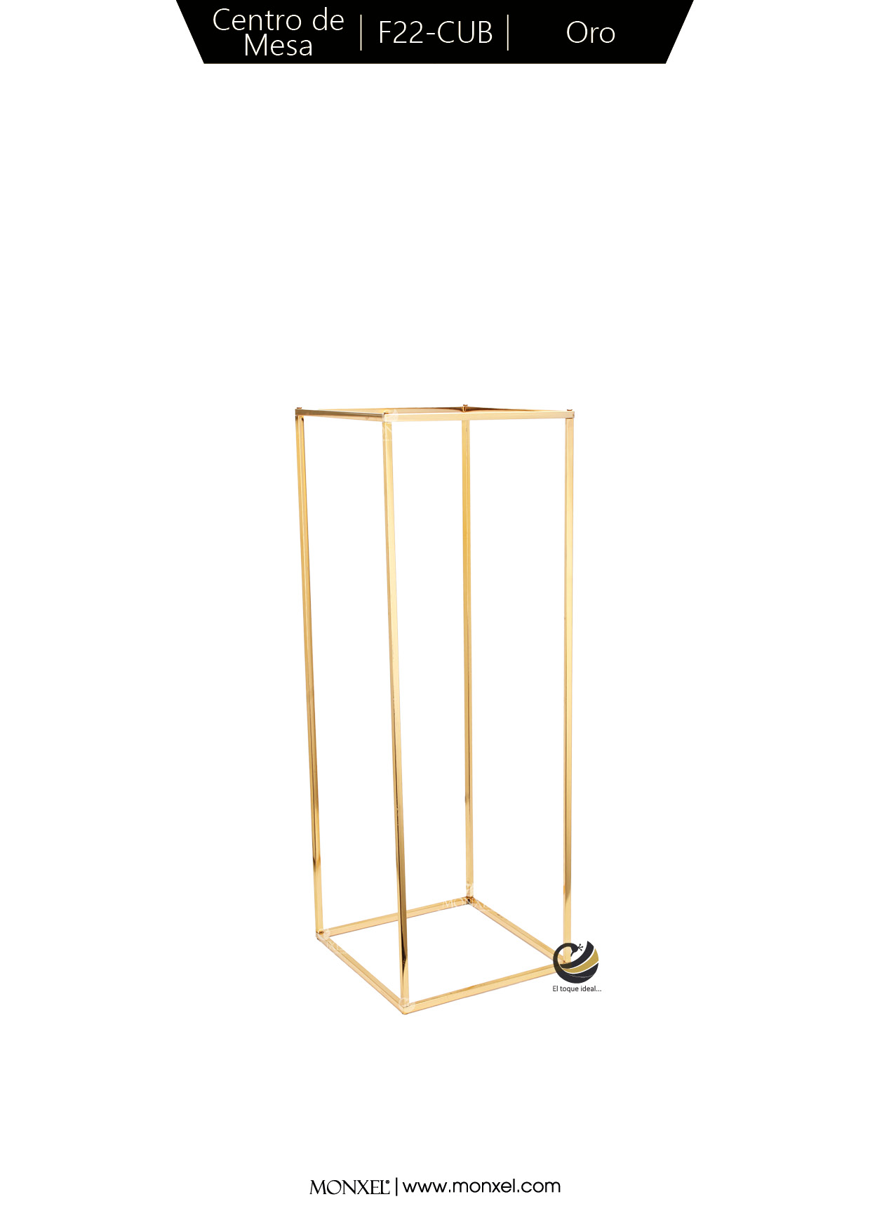 Centro de Mesa F22-CUB Oro (Acero Inoxidable)