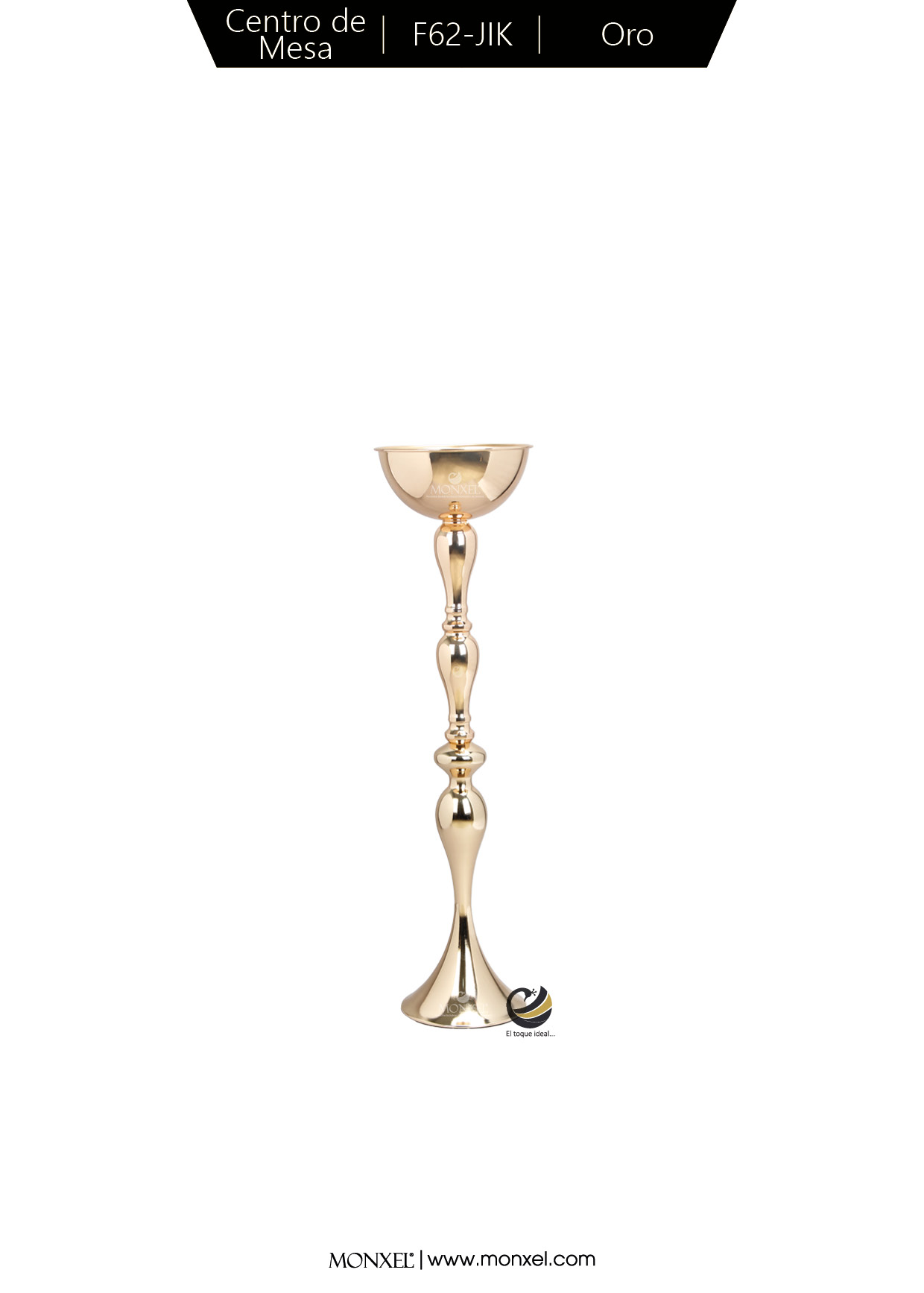 Centro de Mesa F62-JIK Oro (Acero Inoxidable)