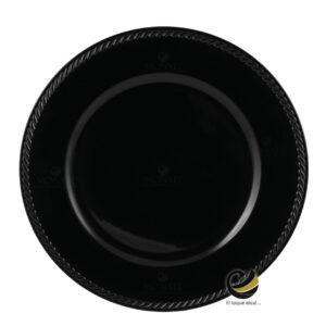 Plato Base P16-TRE Negro 33 cm. (Polipropileno)