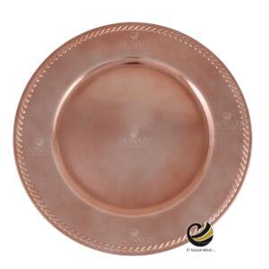 Plato Base P16-TRE Rosa Oro 33 cm. (Polipropileno)
