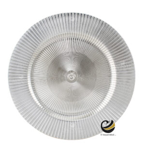Plato Base P217-RAY B Plata 33 cm. (Polipropileno)