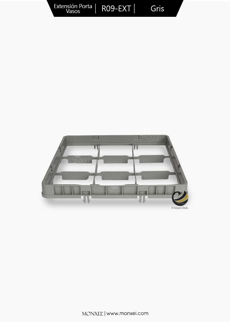 Extensión Rack Porta Vasos R09-EXT Gris (9 compartimentos)