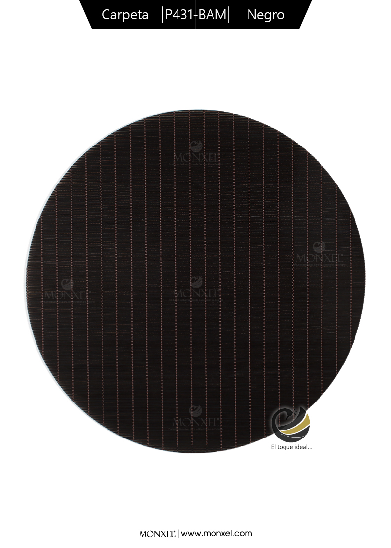 Plato Base P431-BAM Negro 35 cm. (Bambú)