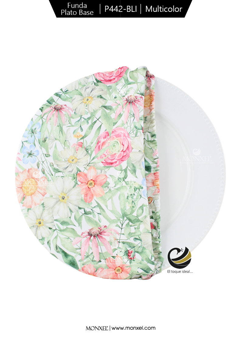 Funda Plato Base P442-BLI Multicolor 40 cm. (Textil)