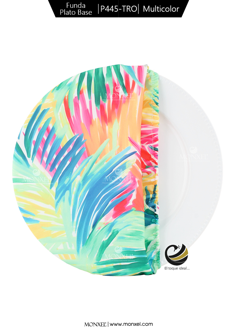 Funda Plato Base P445-TRO Multicolor 40 cm. (Textil)