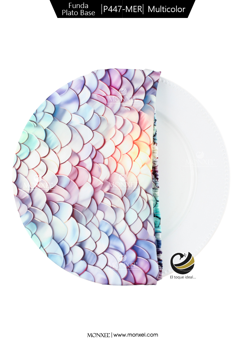 Funda Plato Base P447-MER Multicolor 40 cm. (Textil)