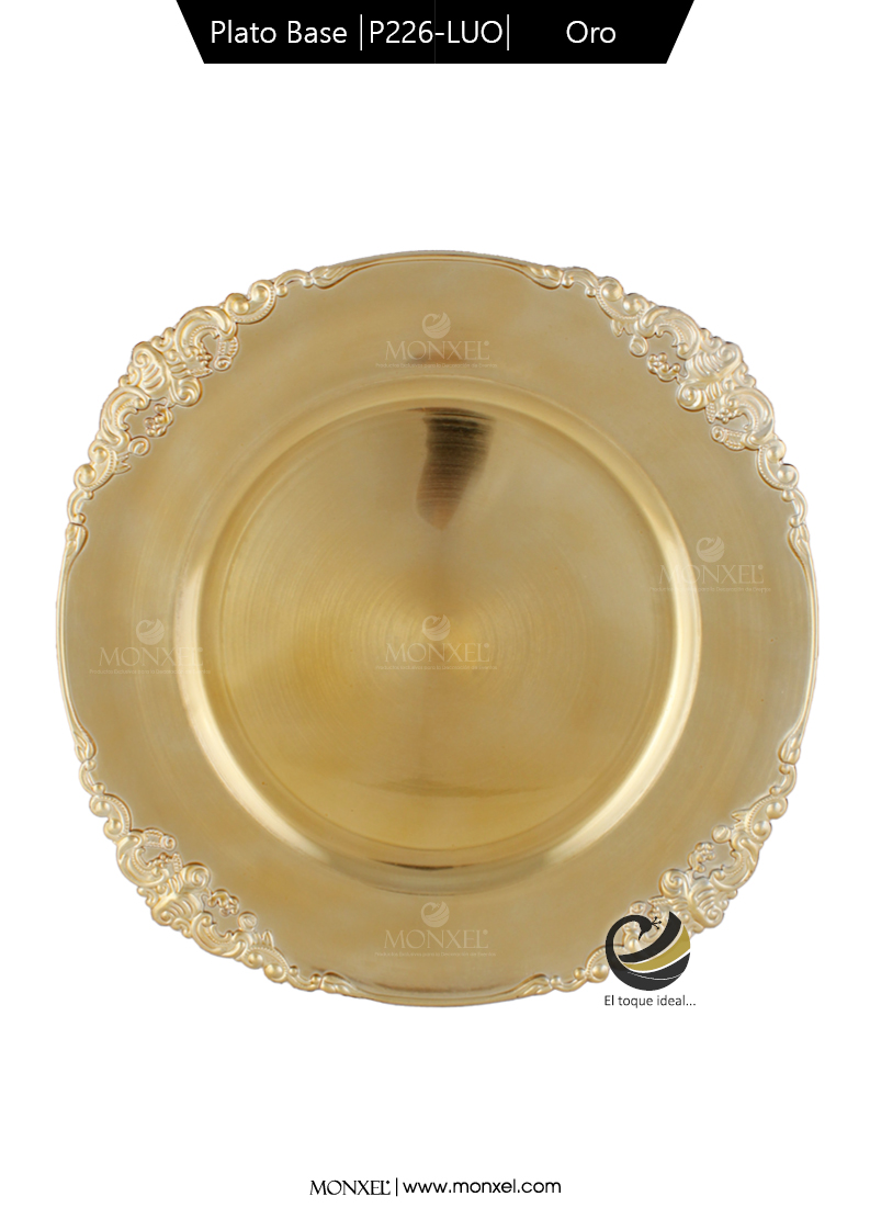 Plato Base P226-LUO Oro 33 cm. (Polipropileno)