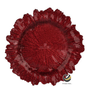 Plato Base P13-COR Rojo 33cm (Cristal)
