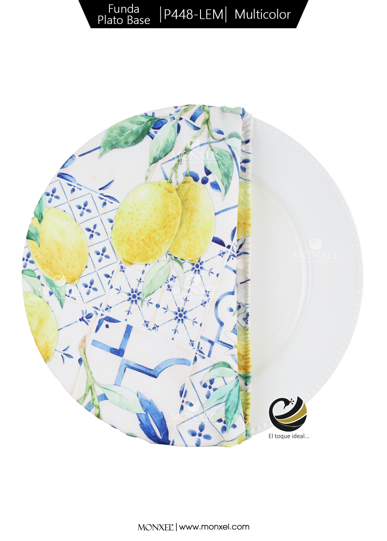 Funda Plato Base P448-LEM Multicolor 40 cm. (Textil)