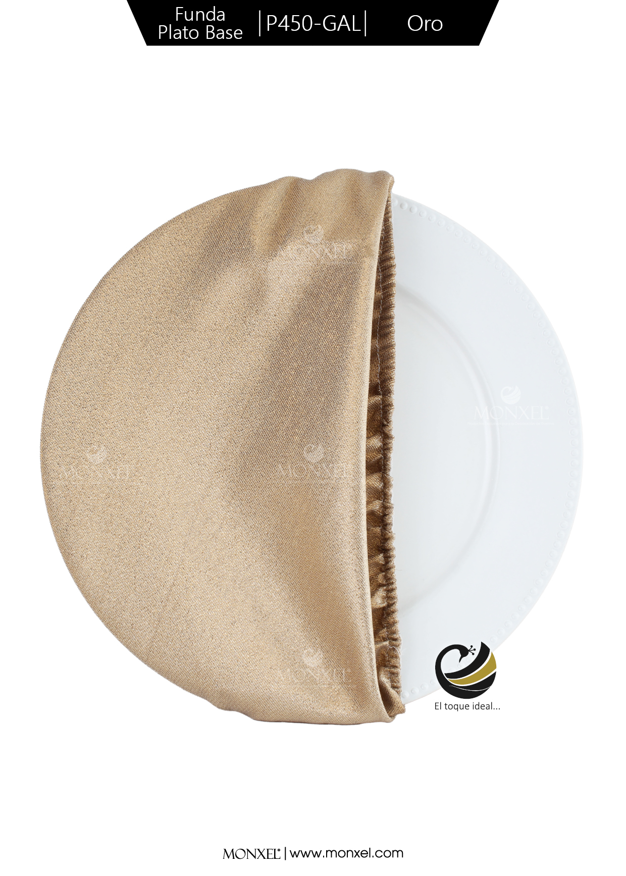 Funda Plato Base P450-GAL Oro 40 cm. (Textil)