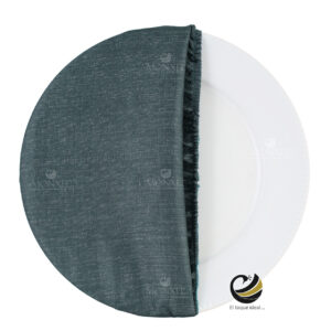 Funda Plato Base P451-LIN Azufre/Plata 40 cm. (Textil)