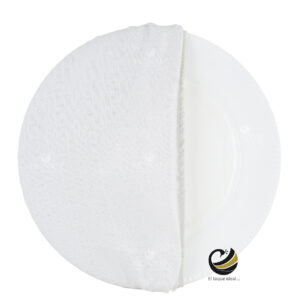 Funda Plato Base P451-LIN Blanco/Plata 40 cm. (Textil)