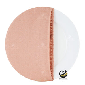 Funda Plato Base P451-LIN Blush Pink/Plata 40 cm. (Textil)