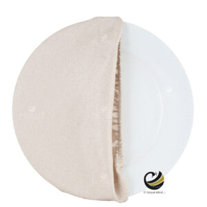 Funda Plato Base P451-LIN Champagne/Plata 40 cm. (Textil)