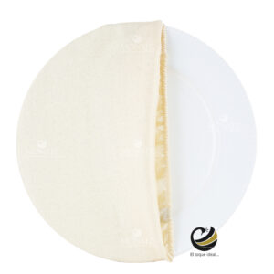 Funda Plato Base P451-LIN Ivory/Plata 40 cm. (Textil)