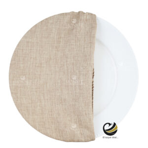 Funda Plato Base P451-LIN Khaki/Oro 40 cm. (Textil)