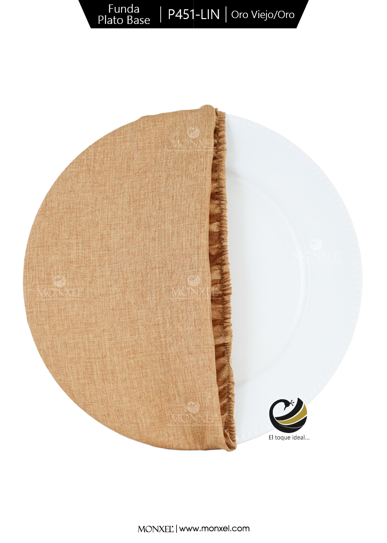 Funda Plato Base P451-LIN Oro Viejo/Oro 40 cm. (Textil)