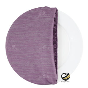 Funda Plato Base P451-LIN Violeta/Plata 40 cm. (Textil)