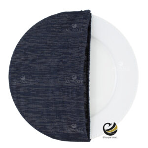 Funda Plato Base P452-LIN Azul Marino/Plata 40 cm. (Textil)