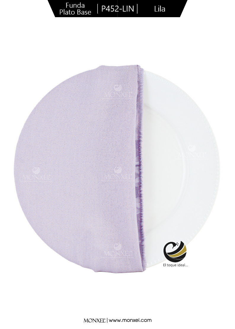 Funda Plato Base P452-LIN Lila 40 cm. (Textil)