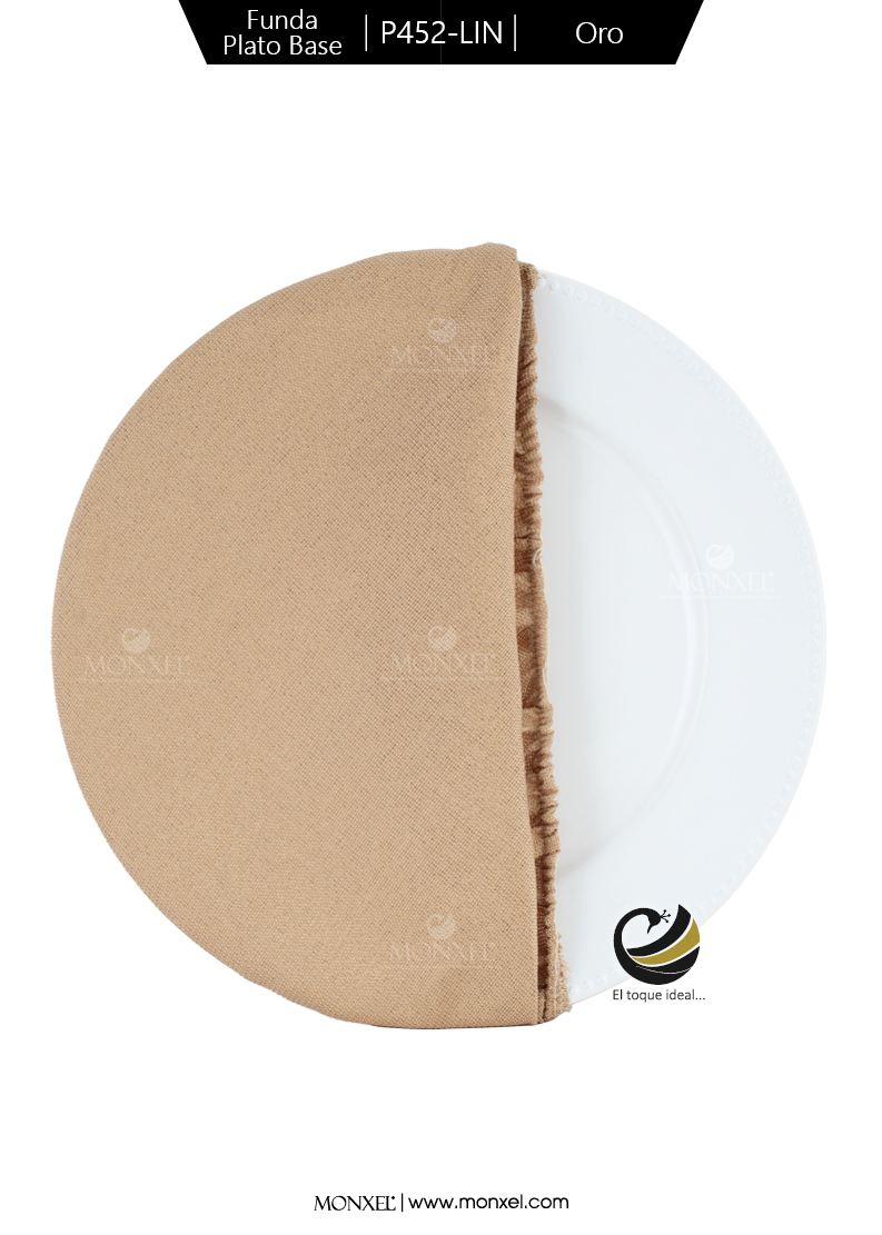 Funda Plato Base P452-LIN Oro 40 cm. (Textil)