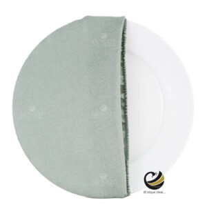 Funda Plato Base P452-LIN Sage/Plata 40 cm. (Textil)